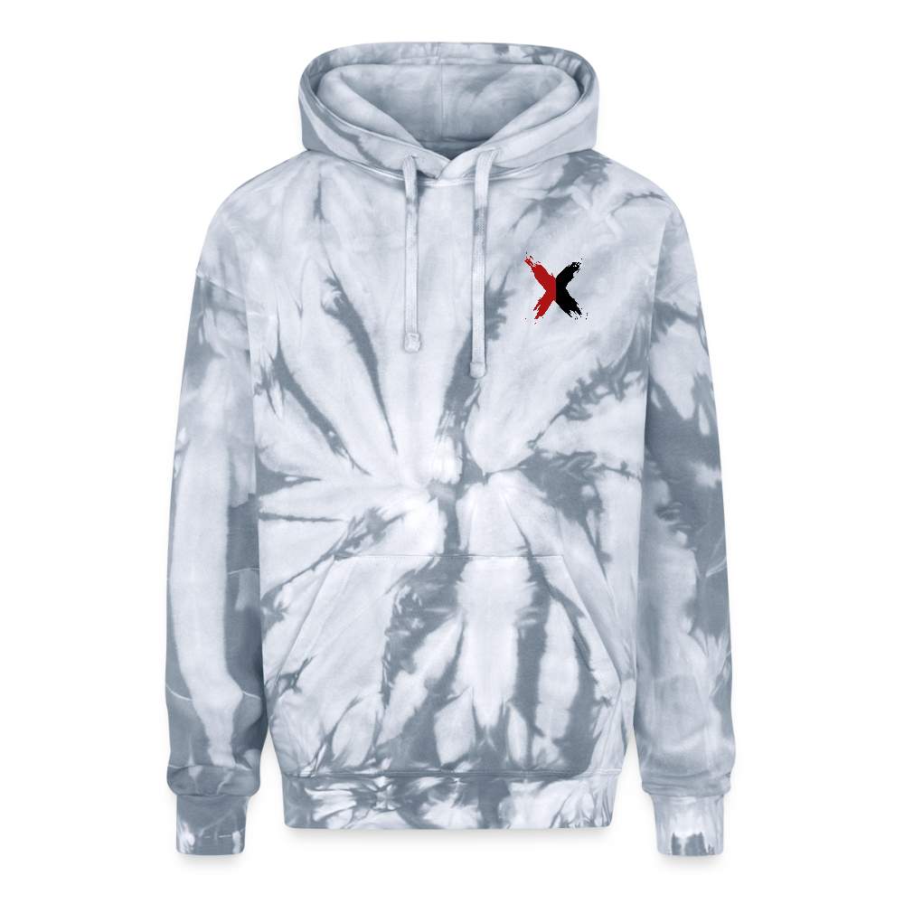 Adult Tie Dye Hoodie - spider silver
