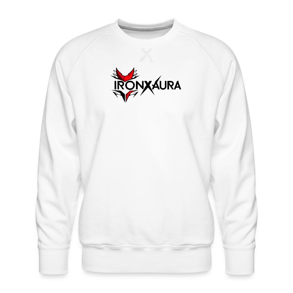 IronXAura EliteFit Men’s Premium Crewneck Sweatshirt - white