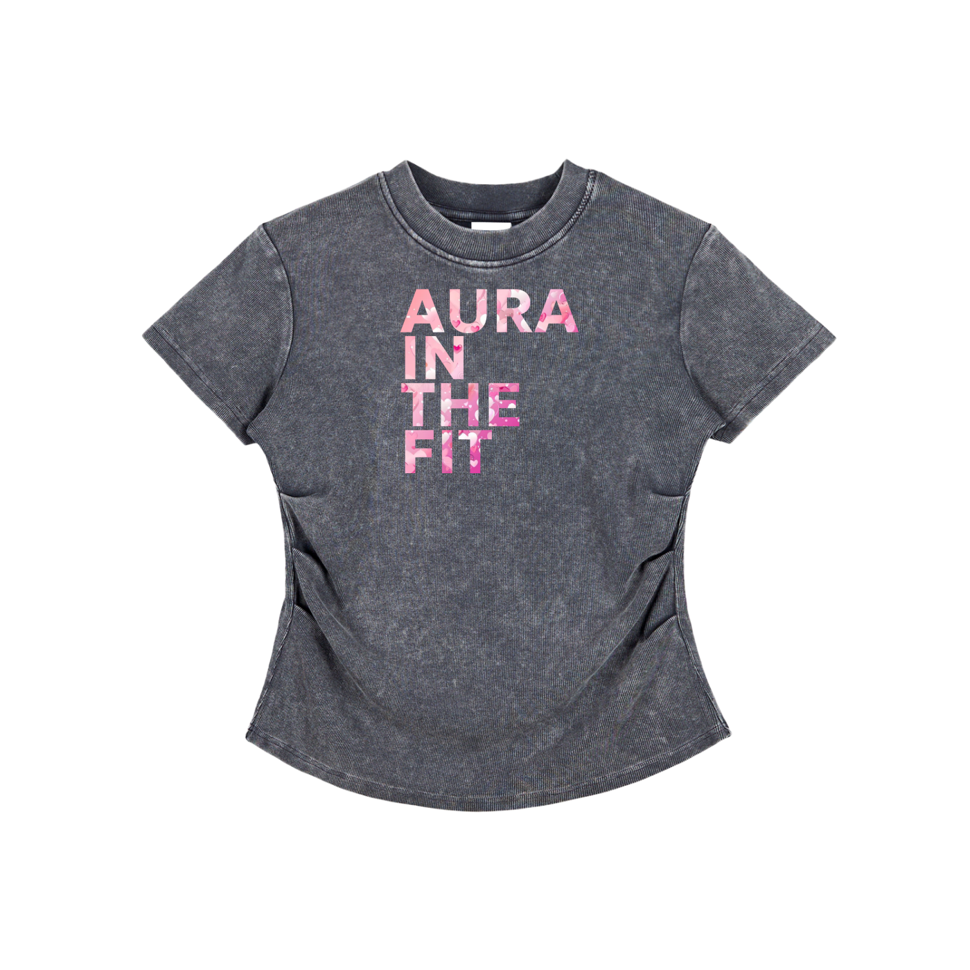 IronXAura Vintage Wash Bodycon Tee – 100% Cotton, 280 GSM