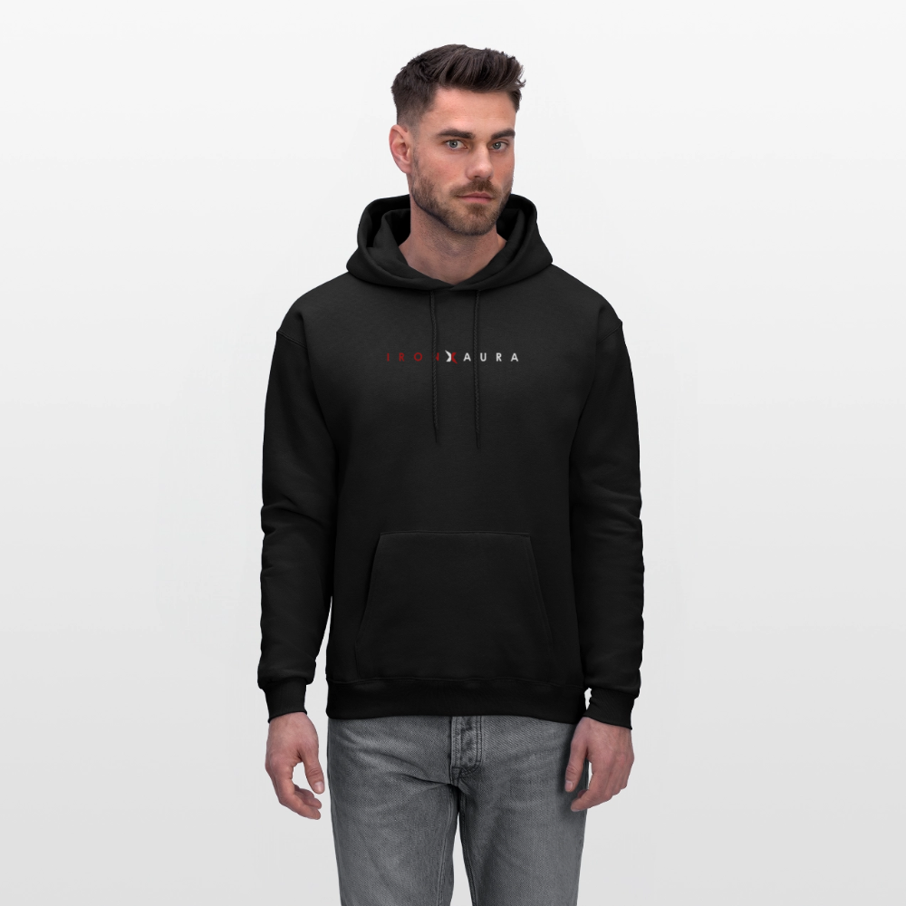IronXAura CoreLayer Hoodie – Midweight Fleece Pullover with Eco-Friendly Blend - black