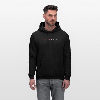 IronXAura CoreLayer Hoodie – Midweight Fleece Pullover with Eco-Friendly Blend - black