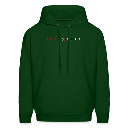 IronXAura CoreLayer Hoodie – Midweight Fleece Pullover with Eco-Friendly Blend - forest green