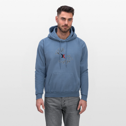 IronXAura EcoBlend Fleece Hoodie - denim blue