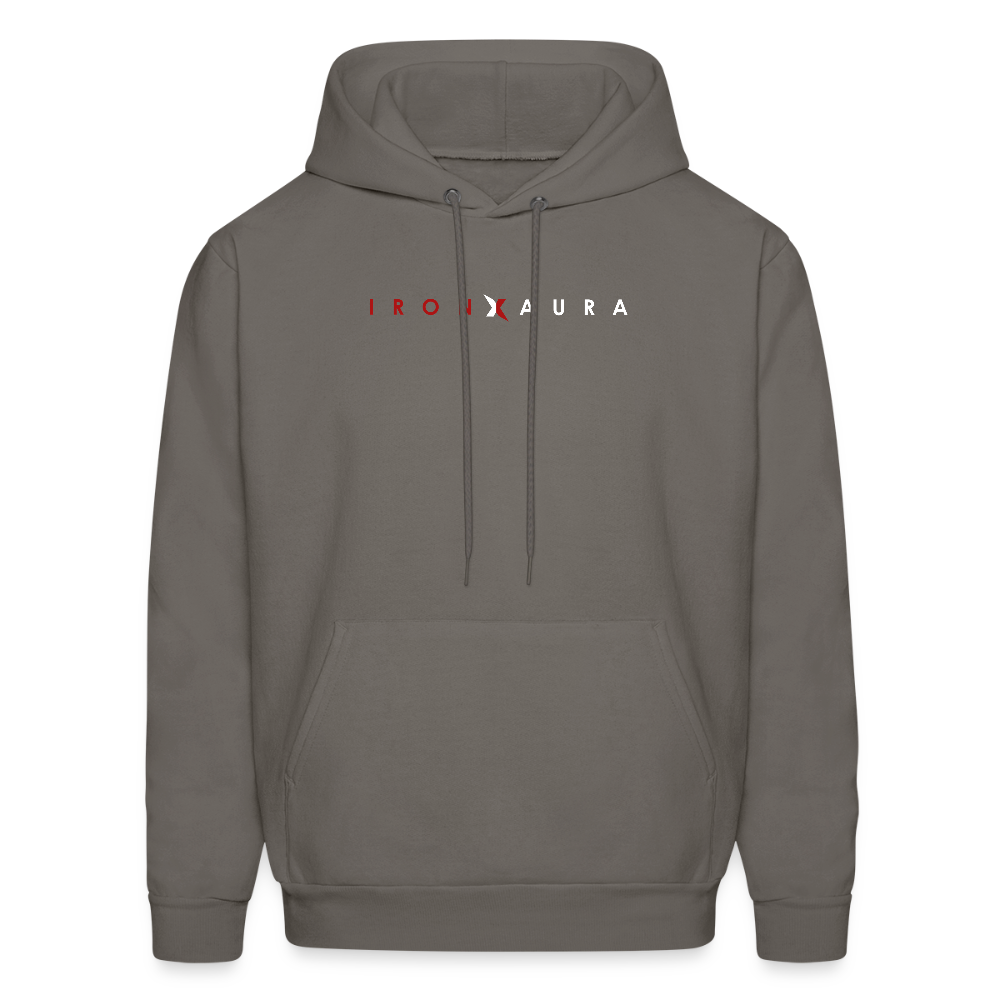 IronXAura CoreLayer Hoodie – Midweight Fleece Pullover with Eco-Friendly Blend - asphalt gray