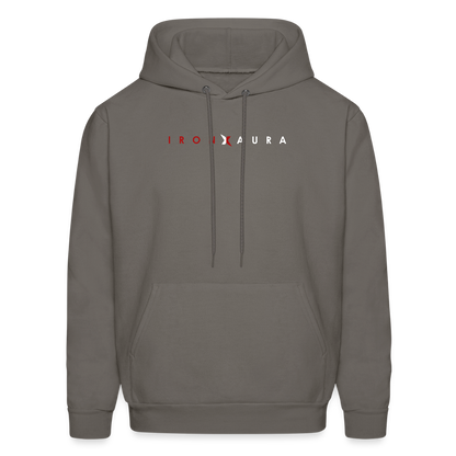 IronXAura CoreLayer Hoodie – Midweight Fleece Pullover with Eco-Friendly Blend - asphalt gray