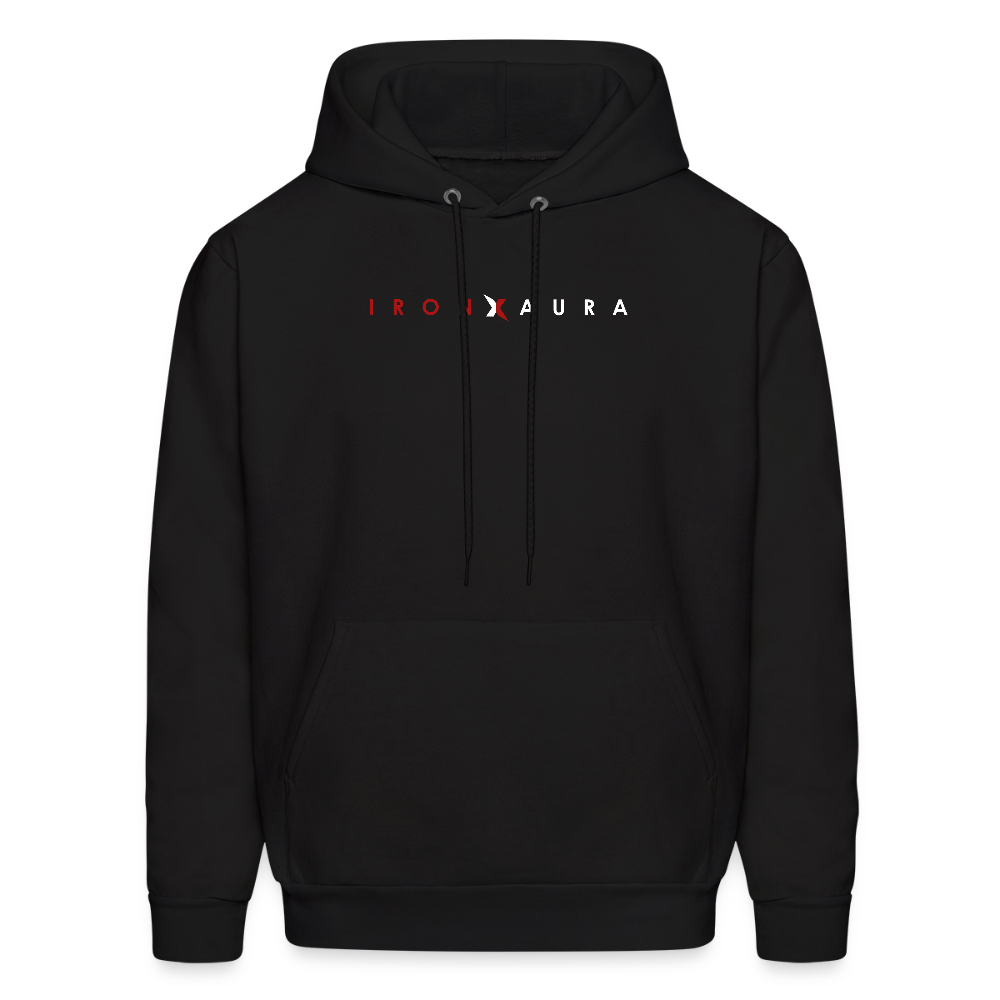 IronXAura CoreLayer Hoodie – Midweight Fleece Pullover with Eco-Friendly Blend - black