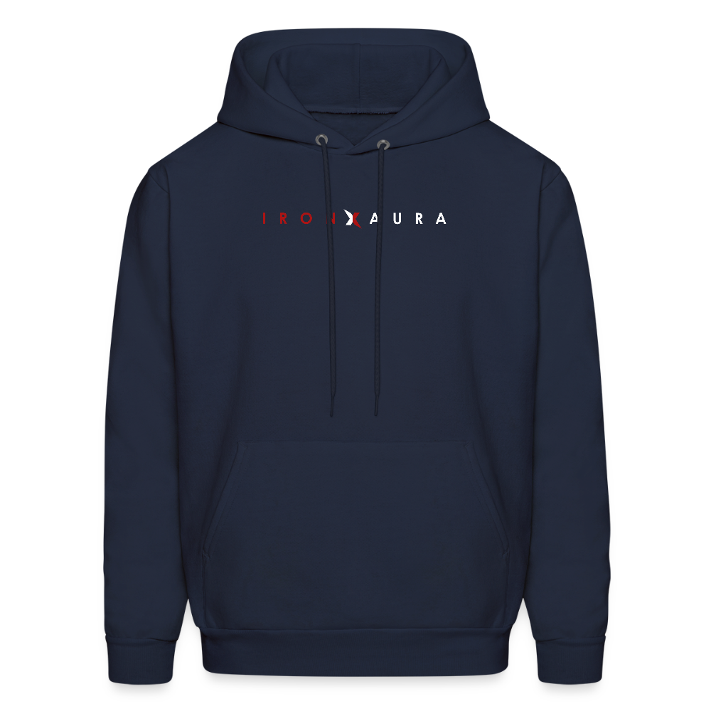 IronXAura CoreLayer Hoodie – Midweight Fleece Pullover with Eco-Friendly Blend - navy