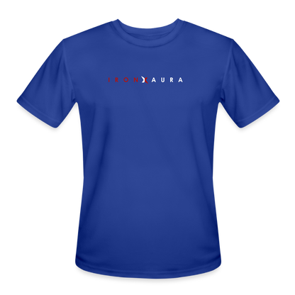 IronXAura Moisture‑Wicking Performance Tee – Black/Navy/Blue - royal blue