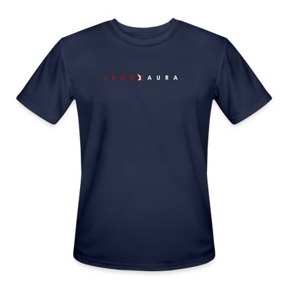 IronXAura Moisture‑Wicking Performance Tee – Black/Navy/Blue - navy