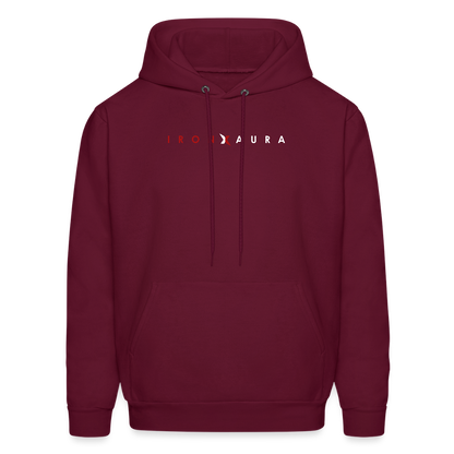 IronXAura CoreLayer Hoodie – Midweight Fleece Pullover with Eco-Friendly Blend - burgundy