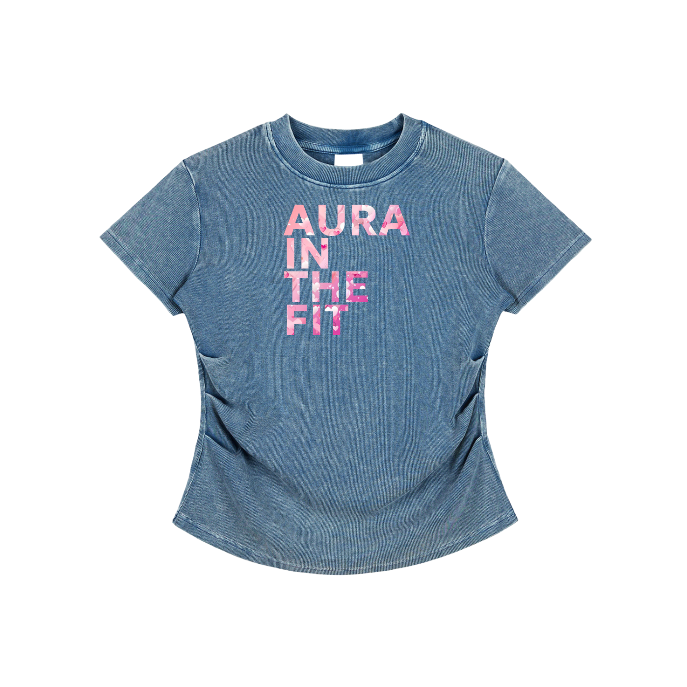 IronXAura Vintage Wash Bodycon Tee – 100% Cotton, 280 GSM