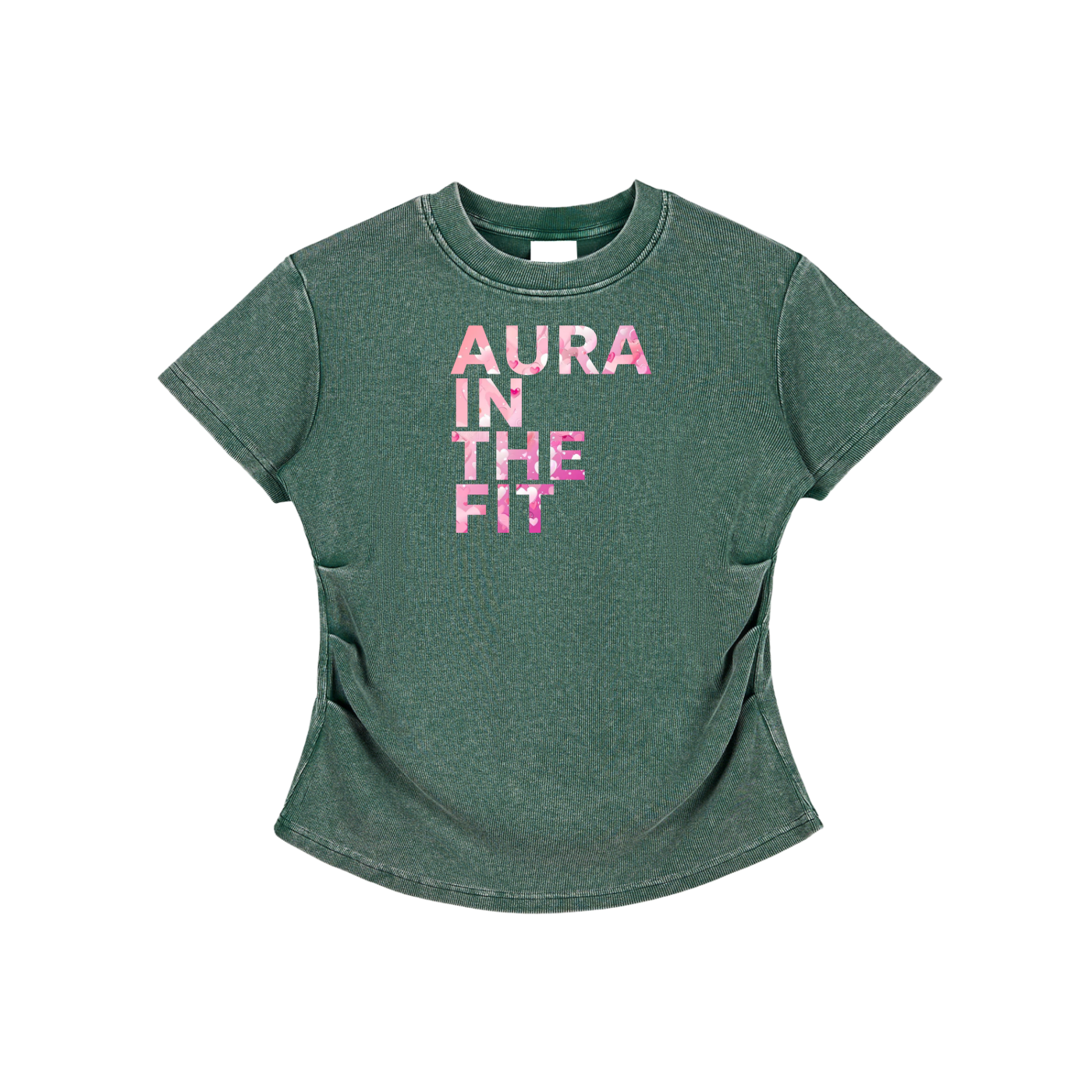 IronXAura Vintage Wash Bodycon Tee – 100% Cotton, 280 GSM