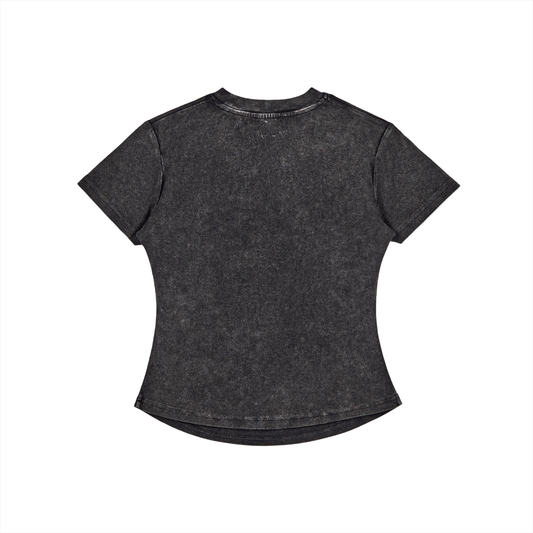 IronXAura Vintage Wash Bodycon Tee – 100% Cotton, 280 GSM
