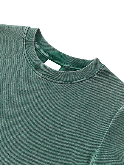IronXAura Vintage Wash Bodycon Tee – 100% Cotton, 280 GSM