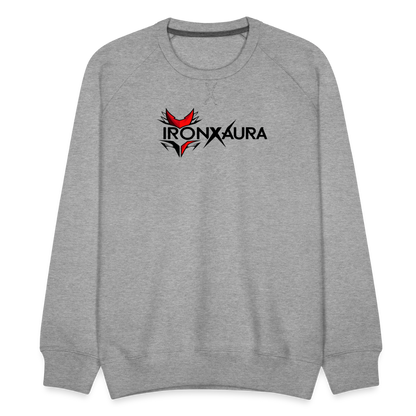 IronXAura EliteFit Men’s Premium Crewneck Sweatshirt - heather grey