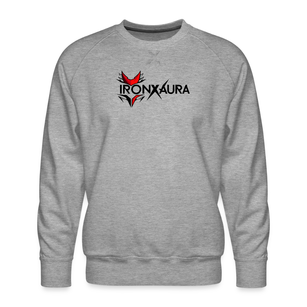 IronXAura EliteFit Men’s Premium Crewneck Sweatshirt - heather grey