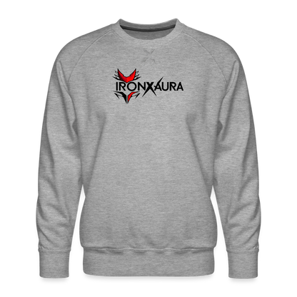 IronXAura EliteFit Men’s Premium Crewneck Sweatshirt - heather grey