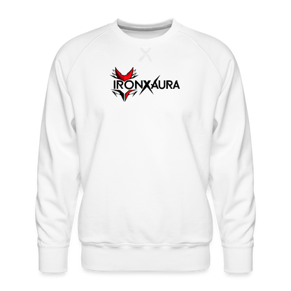 IronXAura EliteFit Men’s Premium Crewneck Sweatshirt - white