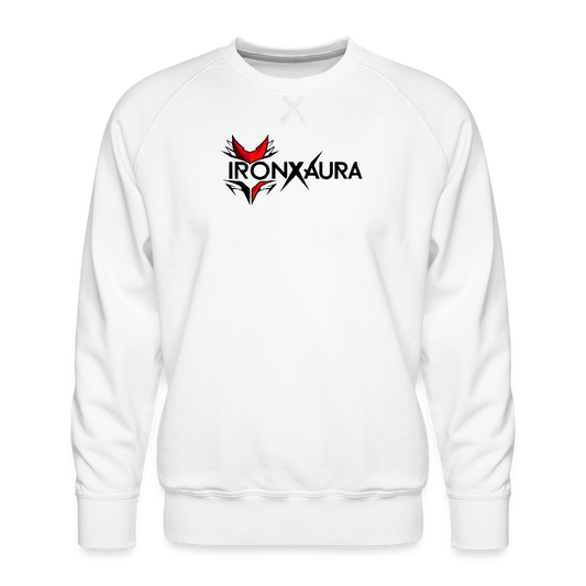 IronXAura EliteFit Men’s Premium Crewneck Sweatshirt - white